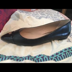 Tori Burch black flats, size 7